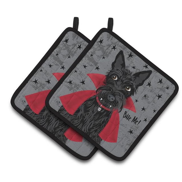 Carolines Treasures VHA3037PTHD Halloween Vampire Scottie Paire de Porte-Pot