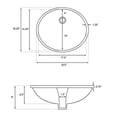 thumbnail image 4 of 19.5-in. W CUPC Oval Bathroom Undermount Sink Set In Biscuit - Chrome Hardware AI-20477, 4 of 6