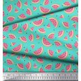 thumbnail image 3 of Soimoi Tissu Crêpe Polyester Imprimé Graines & Pastèques par Yard 52 Pouces de Large, 3 of 3