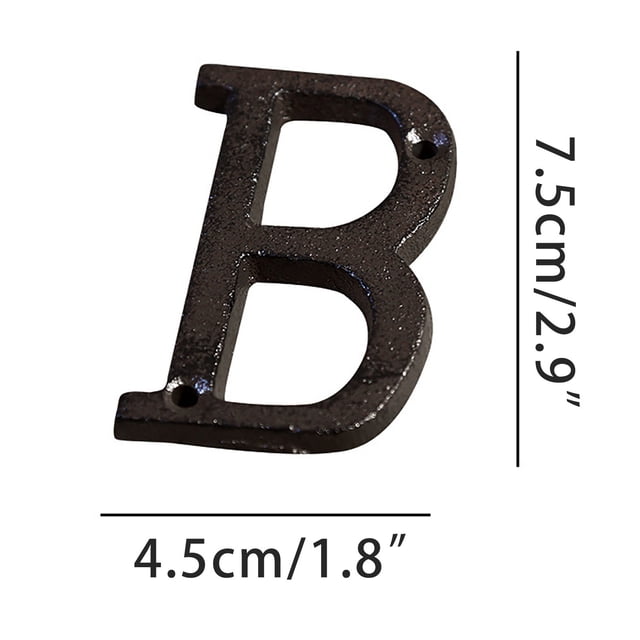 CEHVOM Creative Alloy Wrought Iron Number Letter Creative DIY House Letter Clearance