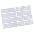 thumbnail image 1 of Rongfmy 8 Journal Drawing Template Stencils Set Scrapbooking DIY Card Wave, 1 of 9