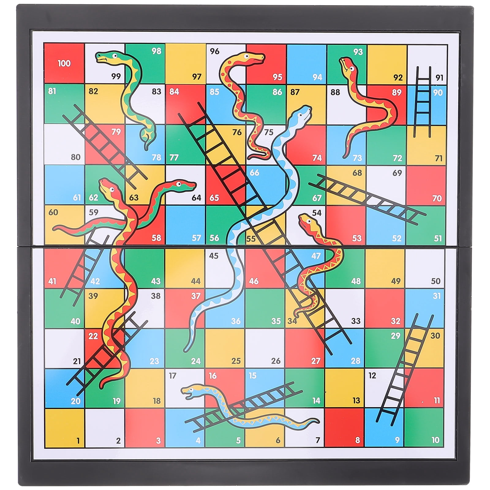 1 Set Snakes Ladders Board Game Funny Magnetic Chessboard Toy Magnet Game Board