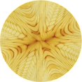 thumbnail image 1 of Ahgly Company Tapis de Zone Rond d'Intérieur Lavable à la Machine, Transitionnel, Jaune Audacieux, 5 Pieds Rond, 1 of 7