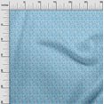 thumbnail image 3 of oneOone Polyester Spandex Light Blue Fabric Leaves Craft Projects Decor Fabric Printed By The Yard 56 Inch Wide, 3 of 4