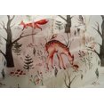 thumbnail image 5 of oneOone Cotton Silk Red Fabric Deer Sewing Craft Projects Fabric Prints By Yard 42 Inch Wide, 5 of 5