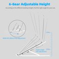 thumbnail image 2 of Amdohai Portable Foldable Laptop Stand 6 Angles Adjustable Ergonomic Desktop Laptop Riser Aluminum Alloy Non Slip, 2 of 8