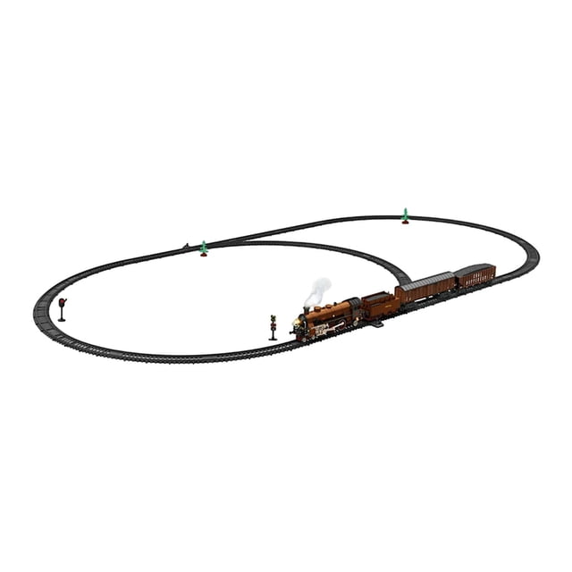 TISHITA Electric Train Set Birthday Collection Gift Steam Locomotive Train Toy Model Brown