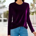 thumbnail image 2 of Timegard Hauts Grande Taille pour Femmes Manches Longues Col Rond Tee Basique Automne Décontracté Ample Chaud Blouse, 2 of 5