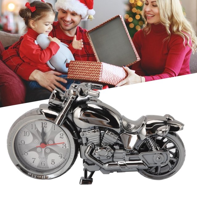 Motorcycle Alarm Clock, Table Covers Novelty Retro Motorcycle Engine Style Ingenious Vintage Simulation Model