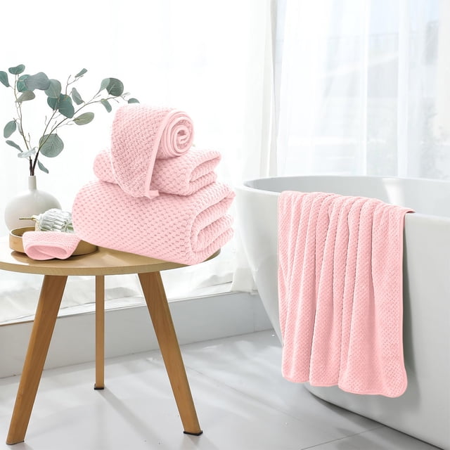 Dvkptbk Extra Large Bath Towel Shower Cap Set Of 3 Oversized Bath Sheet Super Soft Absorbent Bathroom Towel Set Microfiber Dry Shower Towel for Hotel Bath Gym