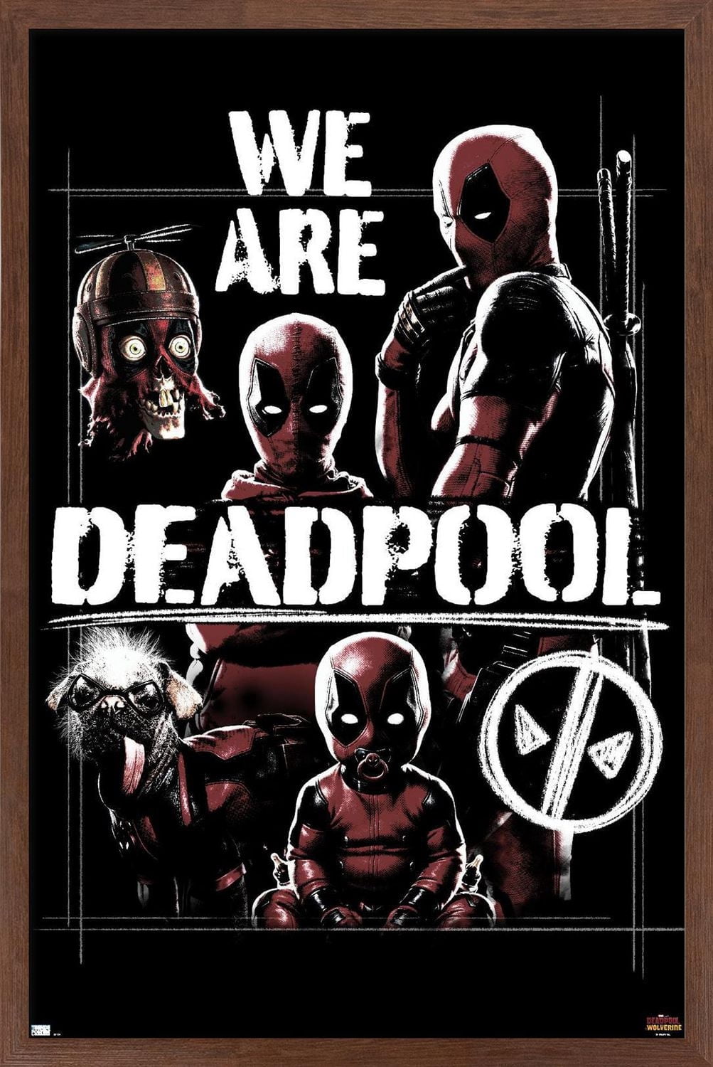 Marvel Deadpool & Wolverine - We Are Deadpool Wall Poster with Magnetic Frame, 22.375" x 34"