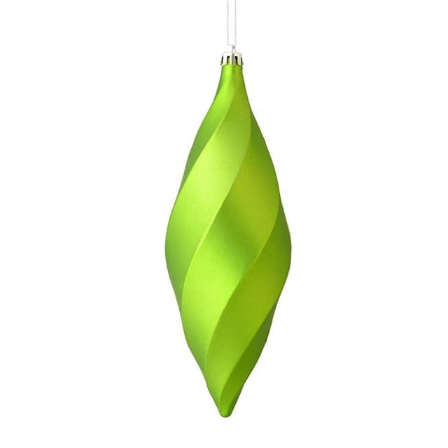 Vickerman M183154M 8 in. Celadon Matte Swirl Finial Ornament 6 per Bag