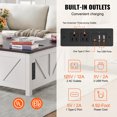thumbnail image 3 of VEVOR 36" Farmhouse Coffee Table Hinged Lift Top Square Table with  Power Strip, 3 of 9
