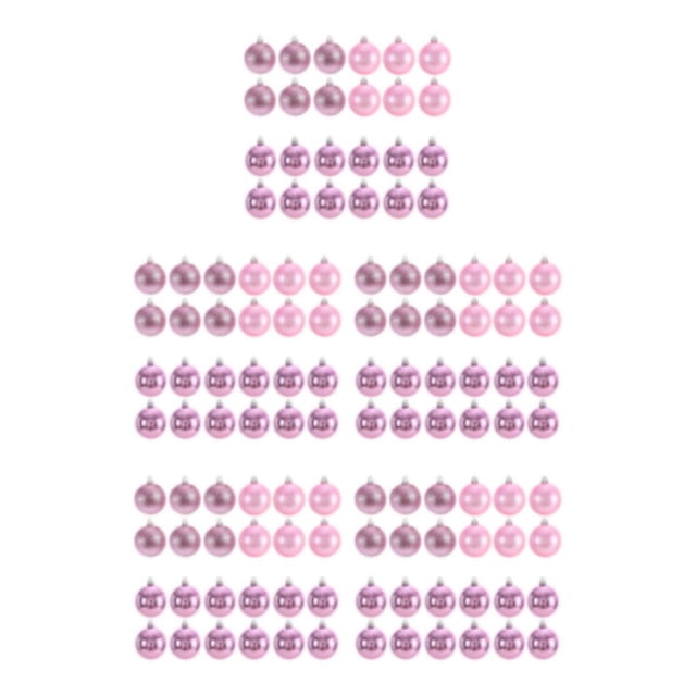 Transemion 24pieces Effective Decoration Balls Easy To Christmas Essentials Durable pink 5Set