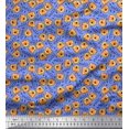 thumbnail image 1 of Soimoi Poly Georgette Fabric Text & Tiger Face Cartoon Print Fabric by The Yard 52 Inch Wide, 1 of 3