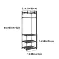 thumbnail image 3 of LSLJS Coat Rack Freestanding Closet Organizer Hall Tree with 2 Storage Shelves Corner Storage Organizer for Entryway Bedroom Home Accessories Gifts for Women/Men, 3 of 9