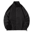 thumbnail image 1 of LSLJS Veste Rigide pour Hommes Vêtements de Sport de Plein Air Trench Col Roulé pour Hommes Veste Décontractée d'Affaires pour Hommes d'Âge Moyen (Noir, m), 1 of 3