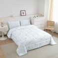 thumbnail image 3 of Erosebridal Kawaii Blue Stars Bedding Comforter Set, Princess Dreamy Down Comforter, Reversible 2 Pieces, 3 of 8