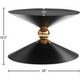 thumbnail image 5 of Meridian Furniture Malia Table Basse en Forme de Sablier en Métal Noir et Or, 5 of 5
