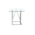 thumbnail image 3 of Topline Home Furnishings Glass Criss Cross End Table, 3 of 3