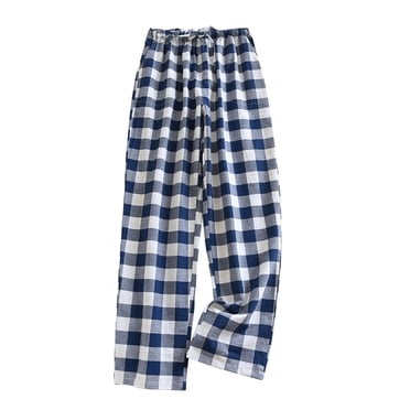 Bocqde Pantalon de Sommeil en Coton pour Femmes, Pantalon de Pyjama Ample et Confortable, Pantalon de Pyjama à Carreaux à la Mode Imprimé avec Cordon de Serrage, Taille Élastique, Pantalon de Détente pour la Maison pour Dames avec Poches