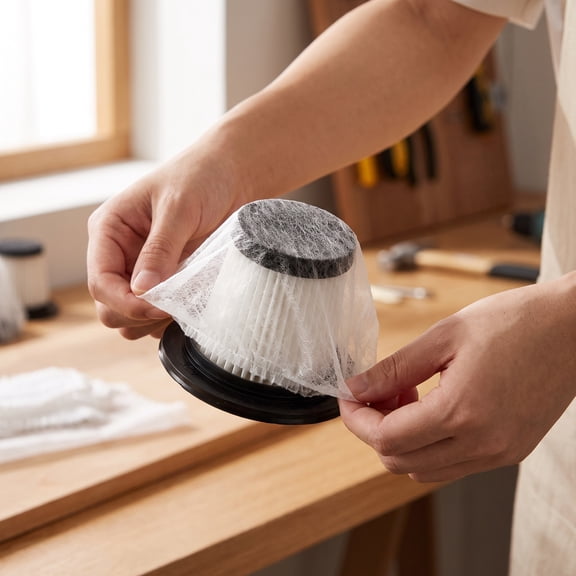 Lot de 50 Manchons de Filtre Jetables pour Aspirateur, Bloque les Poils d'Animaux, les Débris, Enveloppe de Filtre Facile à Enfiler pour Aspirateurs à Main et à Bâton