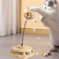thumbnail image 2 of Twfbrm Pet Supplies Solid Wood Spring Rotating Catnip Set Cats Food Leaking Suitable For Pet Cats Teasing Stick Toy for Cats Dogs, 2 of 6