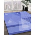 thumbnail image 3 of Ahgly Company Tapis d'Intérieur Rectangulaire Transitionnel Lavable à la Machine, Ruban Bleu Bleu, 2 Pieds x 5 Pieds, 3 of 7