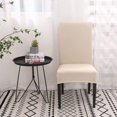thumbnail image 2 of 4-Pcs Modern Elastic Chair Cover-Protective Cover Suitable for Family Wedding Banquet, Soft Smooth Chair Slipcover (General Size), Beige, 2 of 7