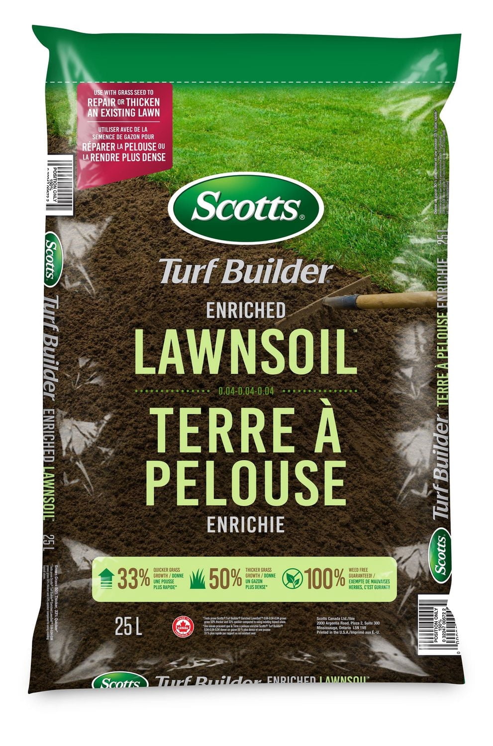 Scotts Turf Builder Terre à pelouse enrichie