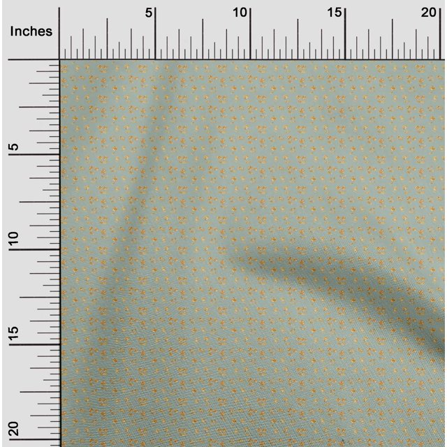 oneOone Polyester Lycra Fabric Leaves & Flower Floral Printed Fabric 1 Yard 56 Inch Wide