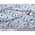 thumbnail image 2 of Soimoi Poly Georgette Fabric Geometric Shapes & Dinosaur Animal Decor Fabric Printed Yard 42 Inch Wide, 2 of 3