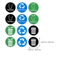 thumbnail image 5 of KAKOWELY 12Pcs Recycle Sticker Trash Bin Label Garbage Sorting Stickers Bins Recycling Decals,3.94X"X3.94"X0.2", 5 of 5