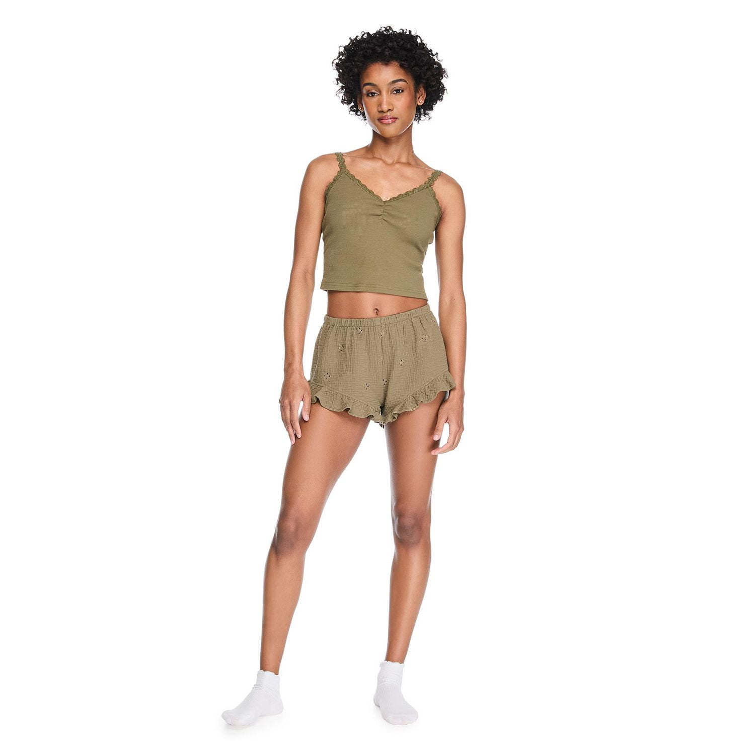 No Boundaries Women's Two Piece Pajama Set