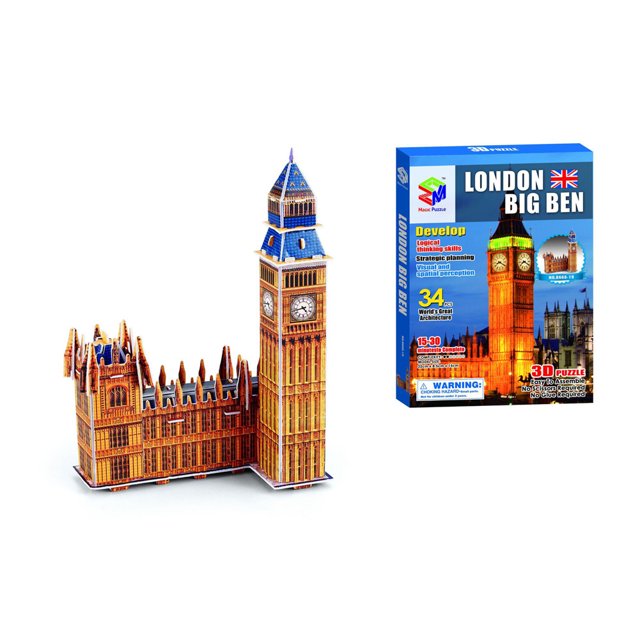 FAROOT 3D Paper Puzzle Early Educational Toys London Bridge World Building Jigsaw