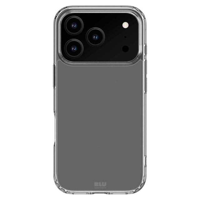 Blu Element Étui Air DropZone transparent pour iPhone 17 Pro avec Cadre TPU transparent Ultra Mince et Dos en Acrylique transparent pour la Résistance aux Impacts et aux Égratignures, Conçu pour Protéger contre les Chutes jusqu'à 10 Pieds, Montré par l'Arrière avec Découpes Précises pour la triple Caméra et le flash.
