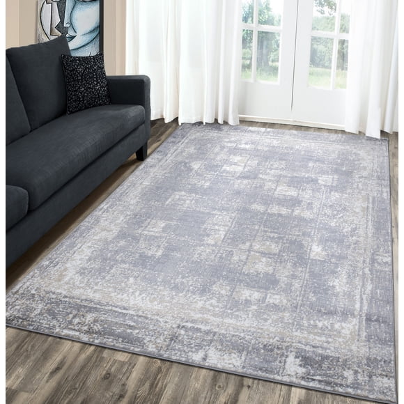 A2Z Monaco 1937 Luxe Moderne Beige et Crème Grand Tapis de Salle à Manger Doux Tapis Carpet (5x7 7x9 8x10)