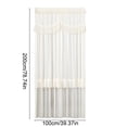 thumbnail image 3 of Vacemry Rideau de Porte en Dentelle Séparateur de Pièce, Installation Sans Perçage Panneau en Polyester Transparent à Double Couche, Écran d'Intimité pour Chambre Cuisine Salon Fenêtre Entrée, Cloison de Déco Maison, 3 of 6