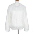 thumbnail image 1 of Women's Long Sleeve Fluffy Coat Shaggy Warm Outerwear Winter Fall Clothes For Spring Fall Daily Wear, 1 of 1