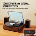 thumbnail image 4 of VEVOR Bluetooth Vinyl Record Player 3-Speed Belt Driven Turntable 10W Speakers, 4 of 9