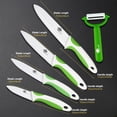 thumbnail image 2 of Ceramic Knives Set with Holder,3" 4" 5" 6" Chef Knife Paring Slicing Kitchen Knife Set with Sheaths and Peeler,Healthy Stain Resistant Non-Rust,with Soft-Grip Handle, 2 of 7