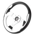 thumbnail image 4 of Volant de Course Universel en Cuir PU 13 Po 320mm Blanc, 4 of 8