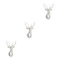 thumbnail image 4 of Decodeary Self Adhesive 3D Deer Head Mirror Wall Sticker For Easy Application silver M 3Set, 4 of 6