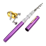 Fishing Rod Reel Combo Kit Set Mini Telescopic Portable Pocket Pen Fishing Rod Pole + Reel Aluminum Alloy Fishing Accessories