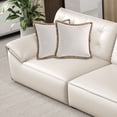 thumbnail image 4 of Fridja Beige Couch Pillow Covers 18x18 Inch, Soft Solid Color Retro Decorative Square Lightweight Practical Throw Pillow Covers Farmhouse for Sofa Living Room Bed, 4 of 6