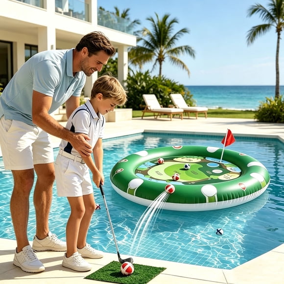 Drppepioner Ensemble de Jouets de Piscine Gonflable avec Bâtons, pour Garçons Filles Adultes Intérieur Extérieur Fêtes à la Piscine dans la Cour Arrière Cadeau