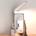thumbnail image 4 of Xihbxyly Table Lamps New LED Electronic Clock Desk Lamp, Foldable Rechargeable Reading Lamp, 3 Grades Of Colour Temperature Adjustment, Infinitely Dimmable, Desk Lamp With Temperatu Reading Light, 4 of 7