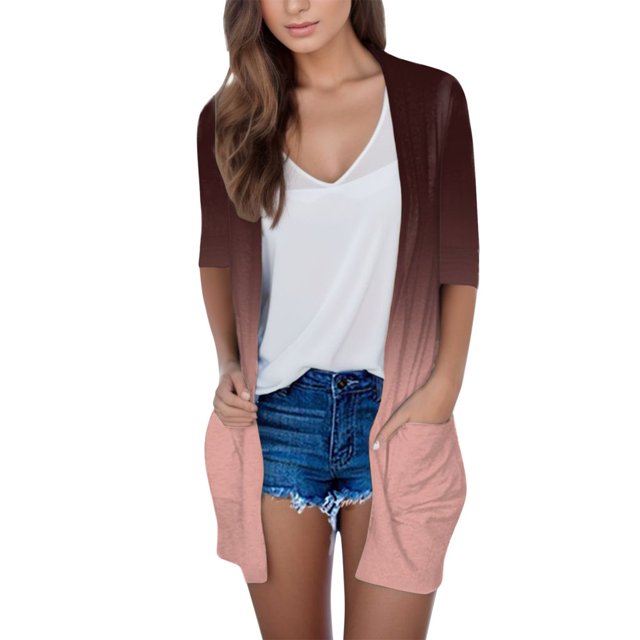 Long Sleeve Cardigan For Women Fall Open Front Cardigan With Pockets Casual Duster Lightweight Cardigan Sweater