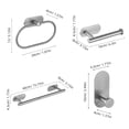thumbnail image 2 of Mistaha 5PCS Bathroom Towel Storage Set with Towel Bar Toilet Roll Holder Two Hooks No, 2 of 7
