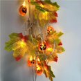 thumbnail image 2 of Halloween Maple Leaf Light String LED Lighted Pumpkin Home Office Dining Festival Garland for Home Halloween Decoration Type 9, 2 of 9